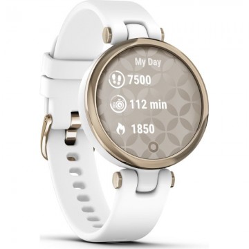 Smartwatch Garmin Lily Sport/ Notificaciones/ Frecuencia Cardíaca/ GPS/ Oro Crema y Blanco