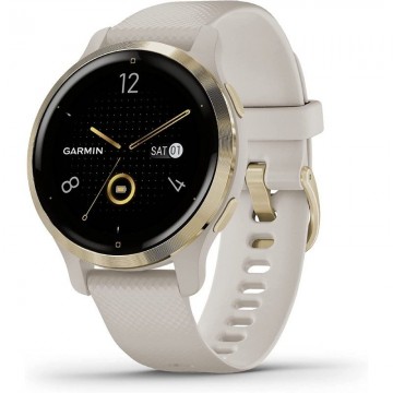 Smartwatch Garmin Venu 2S Notificaciones/ Frecuencia Cardíaca/ GPS/ Oro y Beige