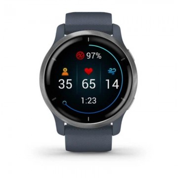 Smartwatch Garmin Venu 2 Notificaciones/ Frecuencia Cardíaca/ GPS/ Azul Grafito y Plata