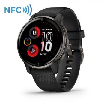 Smartwatch Garmin Venu 2 Plus/ Notificaciones/ Frecuencia Cardíaca/ GPS/ Negro Pizarra