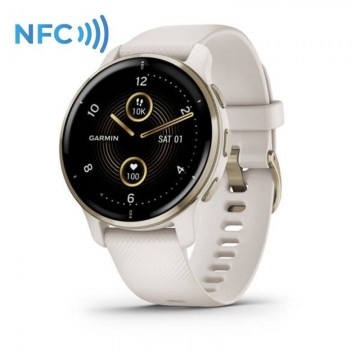 Smartwatch Garmin Venu 2 Plus/ Notificaciones/ Frecuencia Cardíaca/ GPS/ Beige y Oro