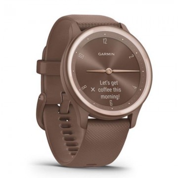 Smartwatch Garmin Vivomove Sport/ Notificaciones/ Frecuencia Cardíaca/ GPS/ Oro Melocotón y Cacao