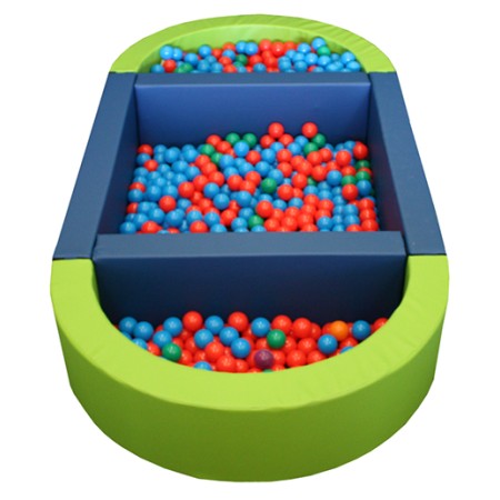 PISCINA OVALADA PLUS LLENADO PELOTAS, 300X150X40CM ALTO X 15CM ANCHO (TRANSFORMABLE EN DOS)