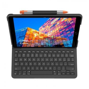 Funda con Teclado Logitech SLIM Folio para Tablets Apple Ipad Air 3 Gen 2020 de 10.5'/ Grafito