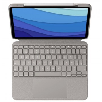 Funda con Teclado Logitech Combo Touch para Tablets Apple Ipad Pro 12.9'/ Compatibilidad según Especificaciones/ Marrón Arena