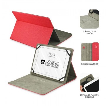 Funda Subblim Clever Stand para Tablets de 10.1'-11'/ Roja