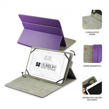 Funda Subblim Rotate 360º  para Tablets de 10.1'/ Purpura