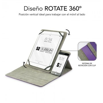 Funda Subblim Rotate 360º  para Tablets de 10.1'/ Purpura