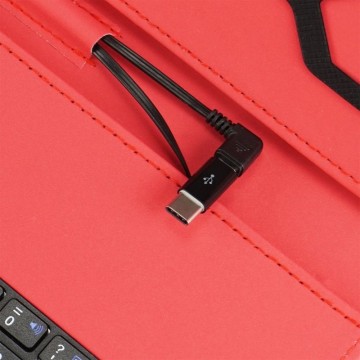 Funda con Teclado Subblim Keytab Pro USB para Tablets de 10.1'/ Roja