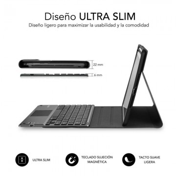 Funda con Teclado Subblim Keytab Pro Bluetooth Touchpad para Tablets Apple iPad de 10.2'/ Negra