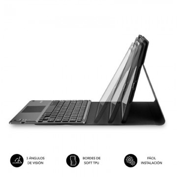 Funda con Teclado Subblim Keytab Pro BL Bluetooth Touchpad para iPad Pro 12.9' 2021-20/ Negra