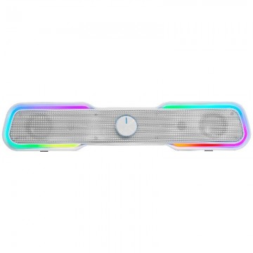 Barra de Sonido con Bluetooth Mars Gaming MSBX/ 10W/ 2.0/ Blanca