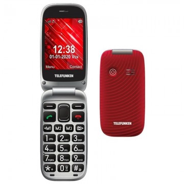 Teléfono Móvil Telefunken S560/ Para Personas Mayores/ Rojo