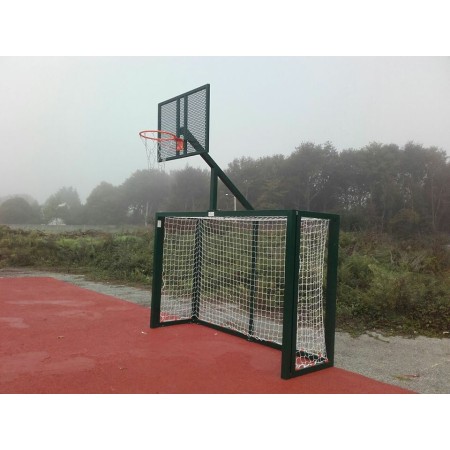 JUEGO DE 2 PORTERÍAS F.SALA/BALONMANO - CANASTA BASKET VERDE
