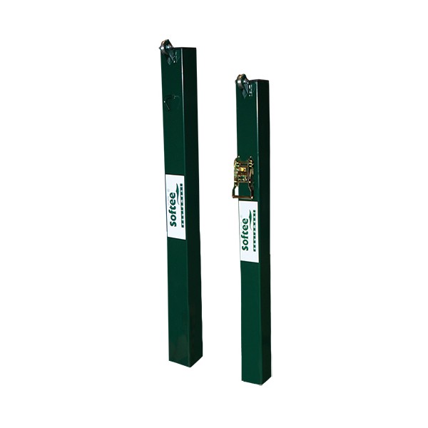 JUEGO DE 2 POSTES DE PÁDEL FIJOS CUADRADOS 80X80MM