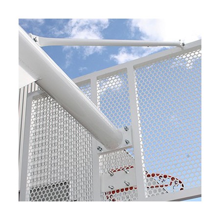 JUEGO DE 2 CANASTAS ANTIVANDALICAS MINIBASKET NEW TUBO 114 MM LACADA -INCLUYE AROS, REDES Y TABLEROS-