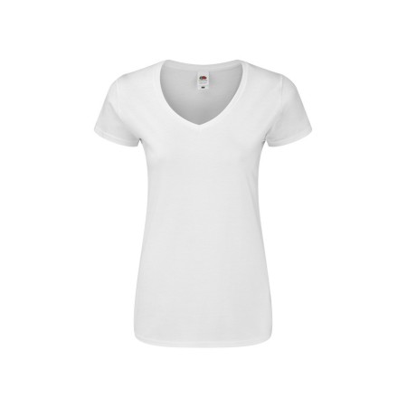 CAMISETA FRUIT OF THE LOOM LADIES ICONIC 150 V-NECK T