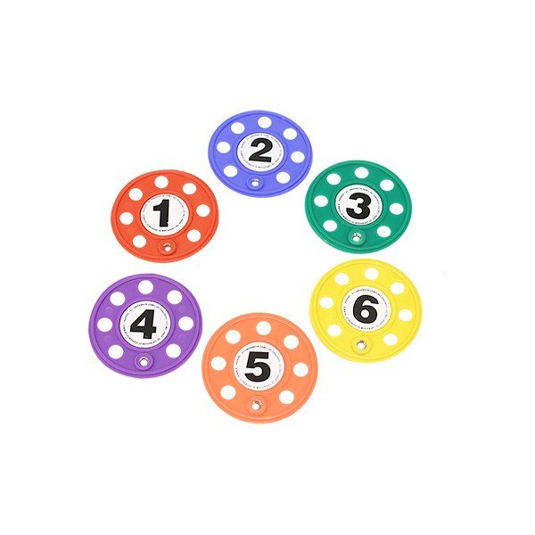 JUEGO 6 DISCOS CON AGUJEROS