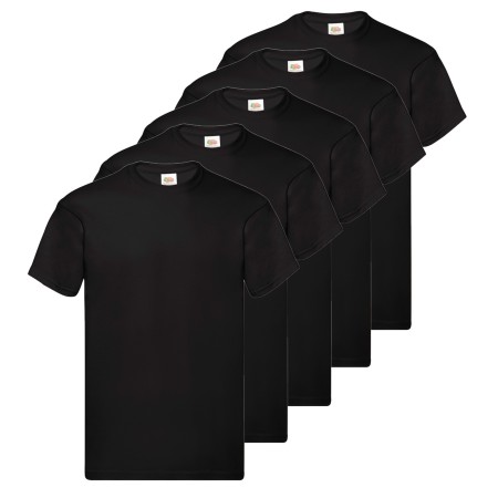 PACK DE 5 CAMISETAS FRUIT OF THE LOOM ORIGINAL T