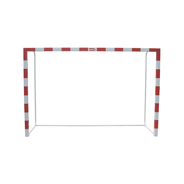 JUEGO DE 2 PORTERÍAS F.SALA/BALONMANO METÁLICAS TRASLADABLES 80X80MM CON BASE DE TUBO REDONDO