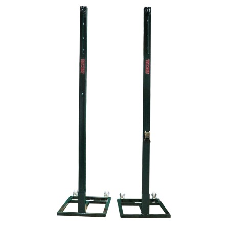 JUEGO POSTES VOLEIBOL METÁLICOS CUADRADOS 80X80MM TRASLADABLES