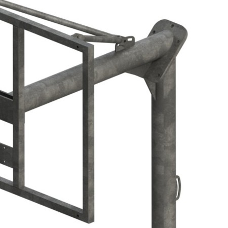 JGO CANASTAS ANTIVANDALICAS MINIBASKET NEW TUBO 114 MM GALVANIZADAS -INCLUYE AROS, REDES Y TABLEROS-