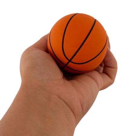 PELOTA CON FORMA DE BALÓN DE BALONCESTO 6CM