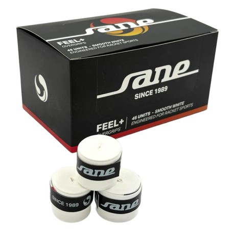 CAJA DE 45 OVERGRIPS SANE FEEL LISOS BLANCOS