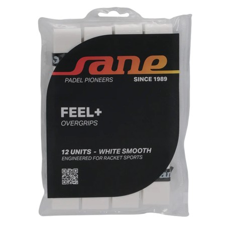 BLISTER DE 12 OVERGRIPS SANE LISOS BLANCOS
