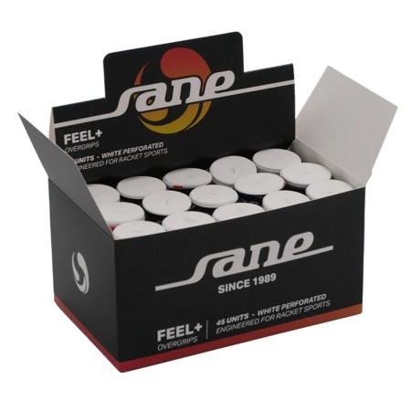 CAJA DE 45 OVERGRIPS SANE FEEL PERFORADOS BLANCOS