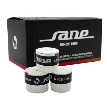 CAJA DE 45 OVERGRIPS SANE FEEL PERFORADOS BLANCOS