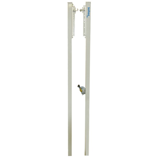 JUEGO POSTES VOLEIBOL FIJOS DE ALUMINIO SECCION CUADRADA 80X80MM