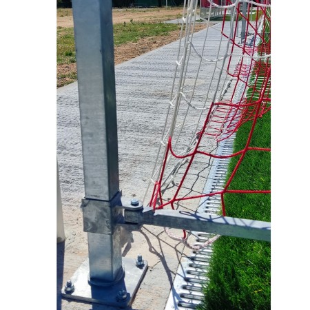 JUEGO PORTERÍAS ALUMINIO FÚTBOL 7  120X100 MM ABATIBLES CON ARQUILLOS GALVANIZADOS EN CALIENTE