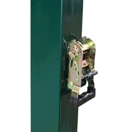 JUEGO DE 2 POSTES DE VOLEIBOL METÁLICOS CUADRADOS 80X80MM FIJOS